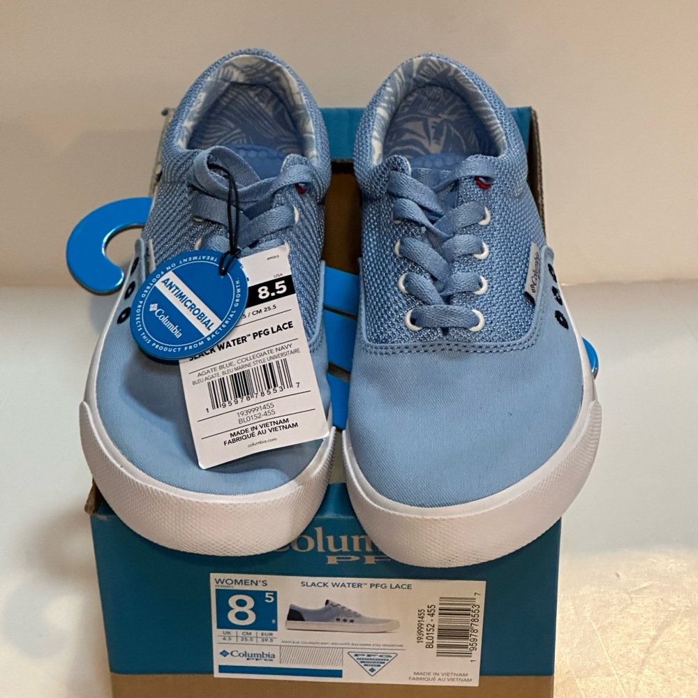 Columbia Women's Light Blue Lace-Up Sneakers - Picture 6 of 9